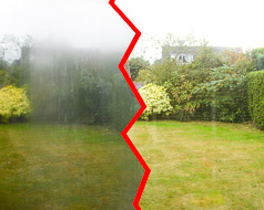 demisted double glazed windows